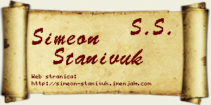 Simeon Stanivuk vizit kartica